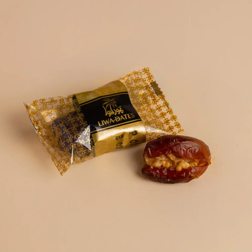 Khalas Premium Filled Dates: Enjoy the natural flavour of dates with the Individually Wrapped Dates Box, offering a variety of premium date types.